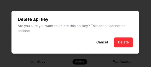 Delete API Key